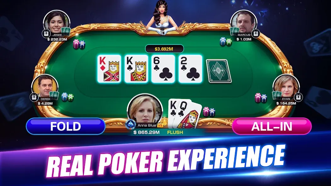 Скачать Winning Poker™ — Texas Holdem (Виннинг Покер) взлом на бесконечные деньги + мод меню screen 1