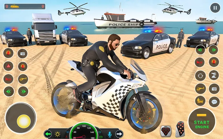 Скачать Police Car Driving: Car Games (ЮС Полис Кар Транспорт Трак) взлом на бесконечные деньги + мод меню screen 2