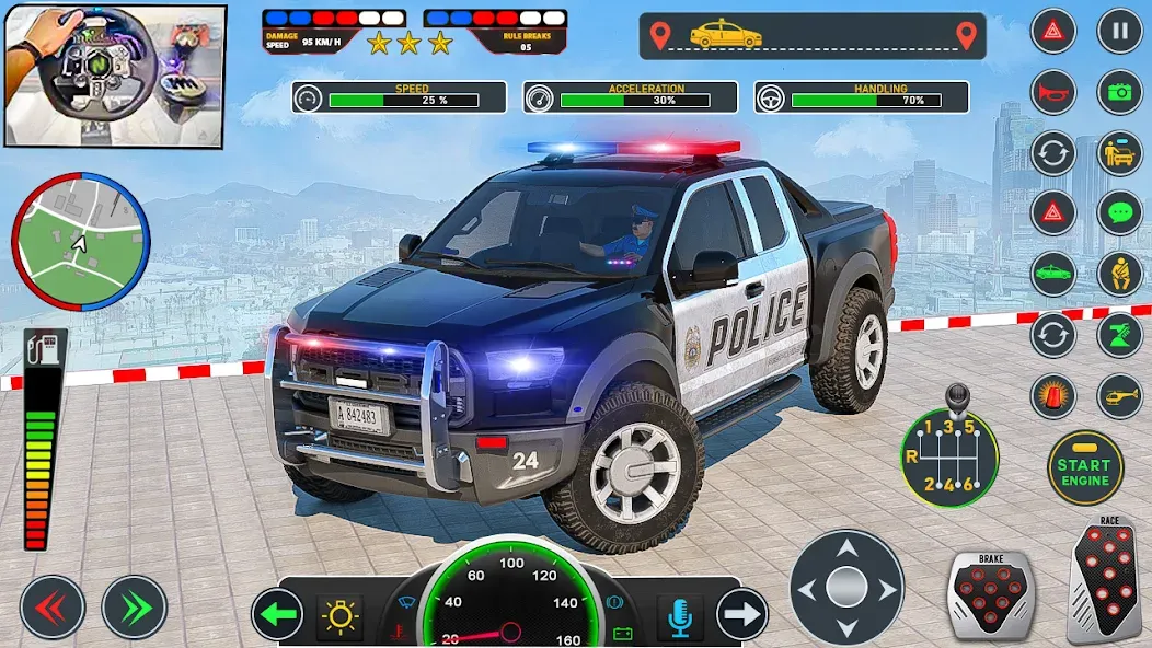 Скачать Police Car Driving: Car Games (ЮС Полис Кар Транспорт Трак) взлом на бесконечные деньги + мод меню screen 3