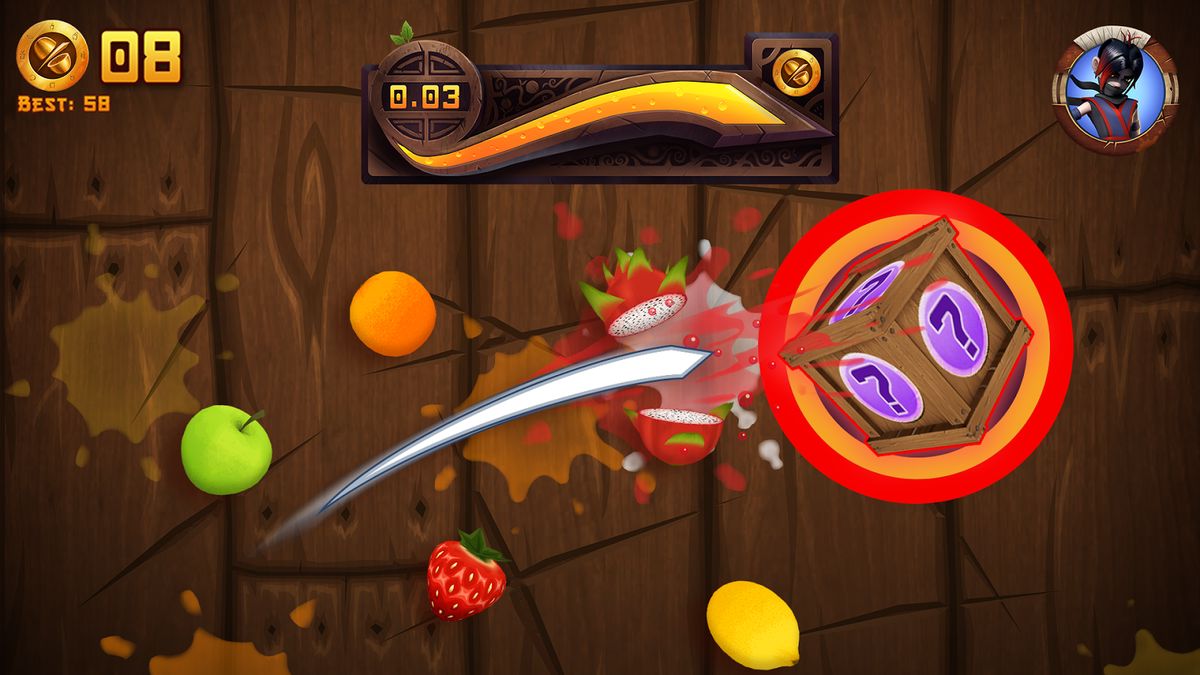 Скачать Fruit Ninja на Андроид — Мод Золотые яблоки и Карамбола screen 4