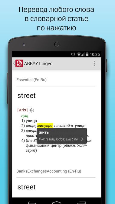 Скачать ABBYY Lingvo Dictionaries на Андроид screen 3