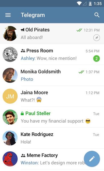 Скачать Telegram на Андроид — Стабильная версия screen 1