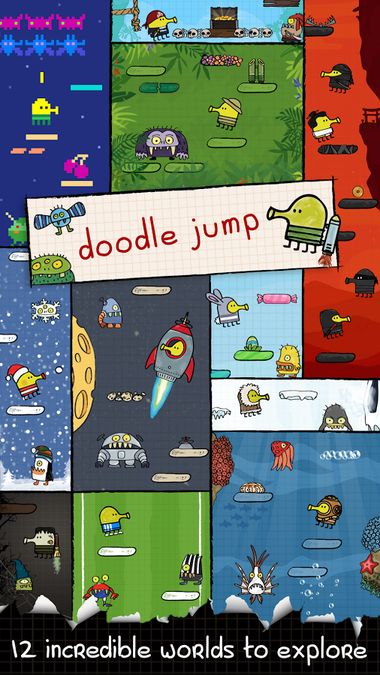 Скачать Doodle jump на Андроид — Мод много монет screen 1