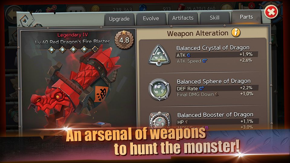 Скачать Hunters League : The story of weapon masters на Андроид screen 2