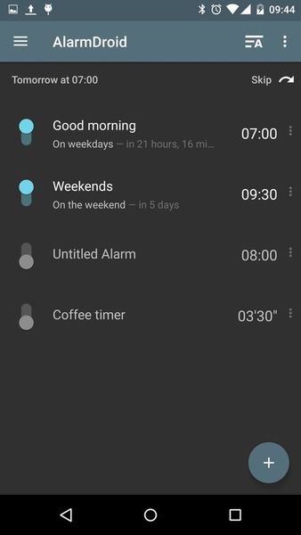 Скачать AlarmDroid (alarm clock) на Андроид screen 1