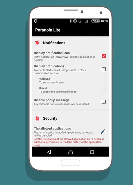 Скачать Paranoia: Антишпион на Андроид — Light версия screen 3