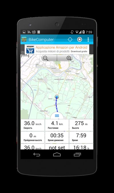 Скачать BikeComputer на Андроид — Оптимизированная версия screen 1