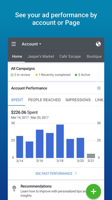 Скачать Facebook Ads Manager на Андроид screen 1