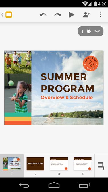 Скачать Google Презентации на Андроид screen 2