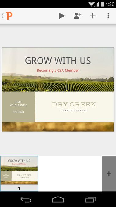 Скачать Google Презентации на Андроид screen 4