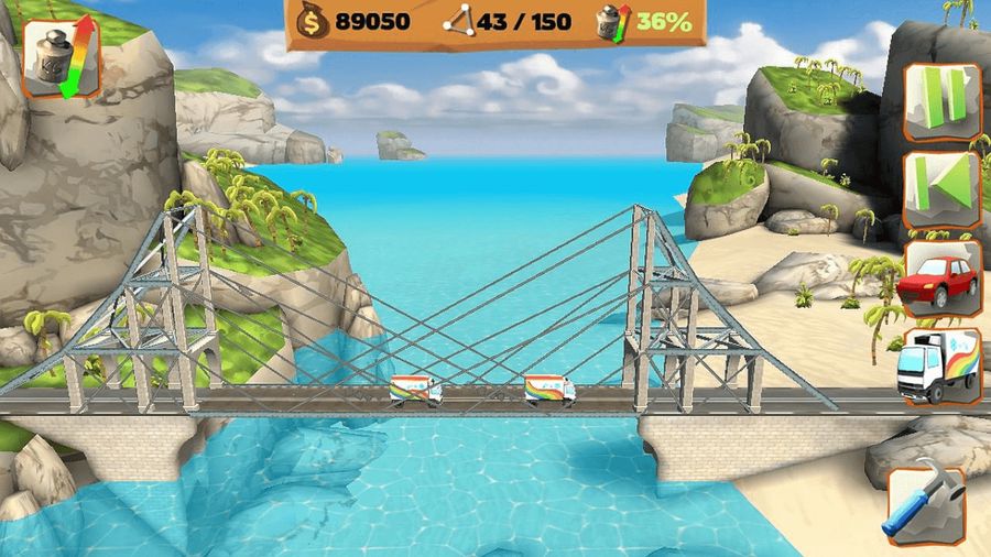 Скачать Bridge Constructor Playground на Андроид- Мод много денег screen 4
