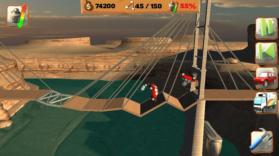 Скачать Bridge Constructor Playground на Андроид- Мод много денег screen 1