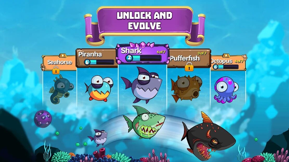 Скачать Eatme.io: Hungry fish fun game на Андроид screen 3