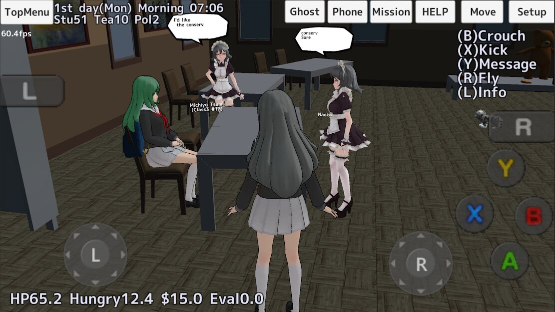 Скачать School Girls Simulato на Андроид — Мод (Много Денег) screen 3